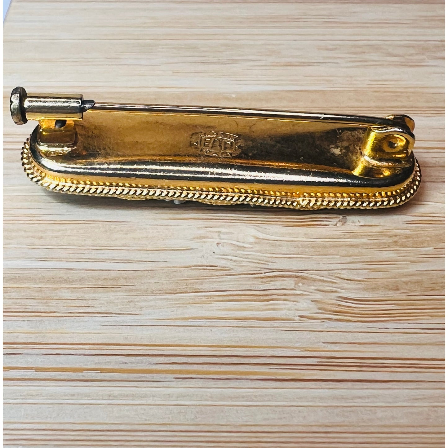Vintage Italian Micro Mosaic Bar Brooch