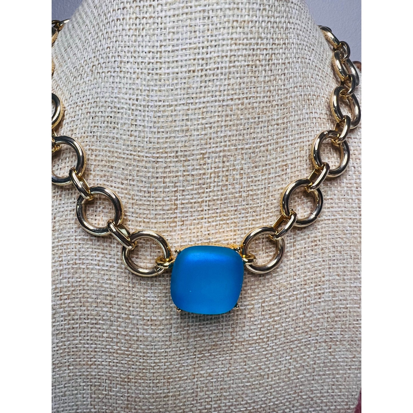 Rare Givenchy Blue Iridescent Pendant